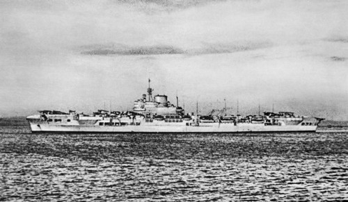 Royal Navy Aircraft Carrier Formidable taken part in the battle of Matapan.