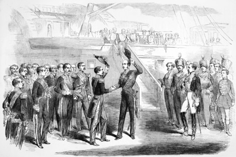 Meeting of Prince Albert and the Emperor of the French at Boulogne.