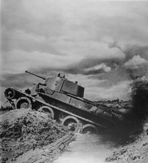 One of the Russian tanks which have surprised the world and shocked the germans.