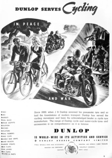 Dunlop Rubber Company advertisement.