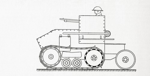 English WWI one man ram car or tank.