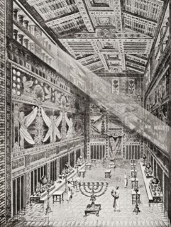 Artist's interpretation of the Holy of Holies in Solomon's Temple.
