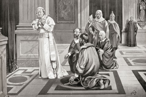 The Jews pay homage to the Pope.