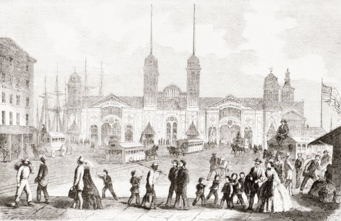 The landing stage inaugurated in the port of New York, United States of America in 1867.