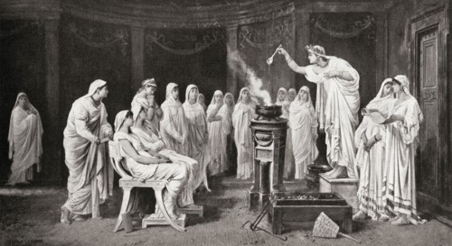 The school of Vestals or Vestal Virgins, priestesses of Vesta, goddess of the hearth in ancient Rome.