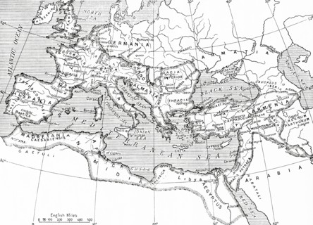 Map of the Roman Empire.