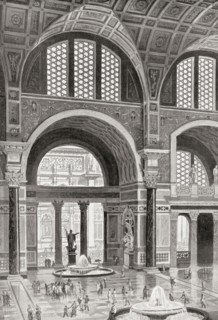 Artist's reconstruction of the Baths of Caracalla, Rome, Italy.