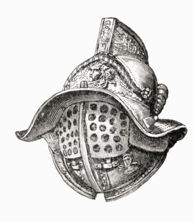 A Roman gladiator's helmet.