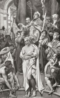 The baptism of Clovis in Rheims, France.