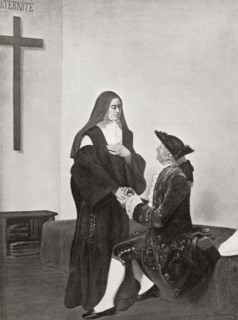 A visit of Louis XV to his daughter Louise.
