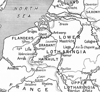 Map of Belgium.