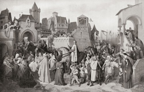 Leopold VI entering Vienna in 1219 on his return from the crusades.