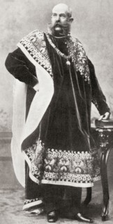Franz Joseph I in the regalia of the Order of the Golden Fleece.