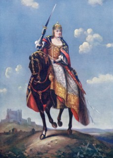 Maria Theresa on the Coronation Hill at Pressburg.