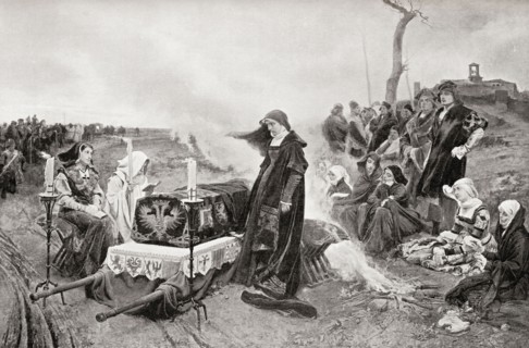 Joanna of Castile with the body of her husband Philip the Handsome in 1506.