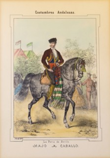 Dude on horseback.