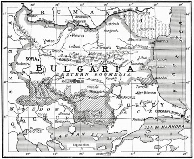 Map of Bulgaria at the outbreak of WWI.