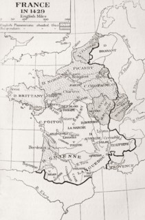 Map of France in 1429.