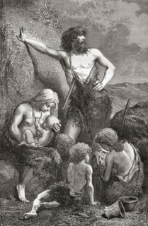 A stone age family.