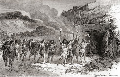 A funeral ceremony during the Late Stone Age aka Age of the Reindeer.