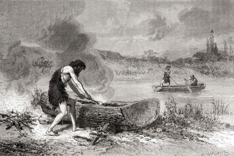 The first navigators during the Neolithic Age aka New Stone Age or Age of the Polished Stone.