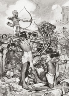 Thothmes III attacking the Syrians.