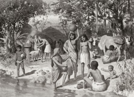 An Indo-Aryan settlement in ancient India.