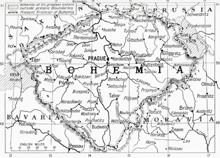 Map of Bohemia at the outbreak of WWI.