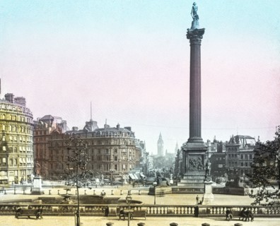 Trafalgar Square from the National Gallery.