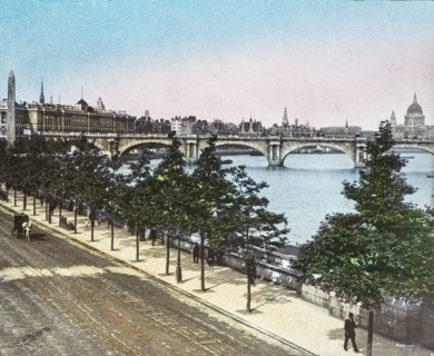 Victoria Embankment and Waterloo Bridge.