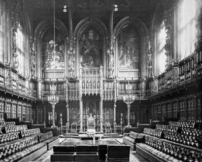 The House of Lords inside the chamber.