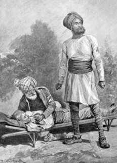 Indian ambulance bearers in the field.