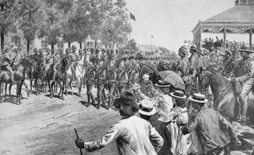 The Guards entering Kroonstad.