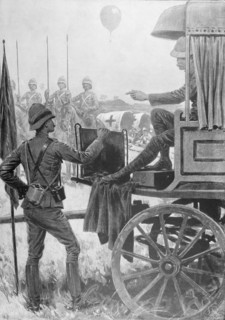 General Lord Methuen, with Colonel Douglas, Chief of Staff, directing the battle of Magersfontein.