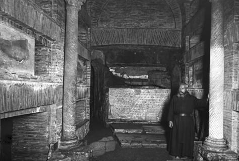 Crypt of the Popes in the Catacomb of St Callixtus.