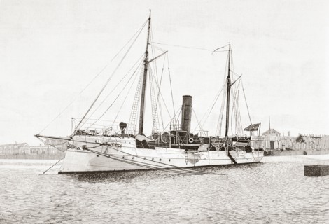 The torpedo boat New Spain.