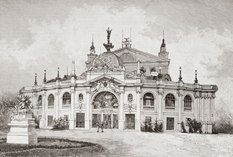 Facade of international theatre.