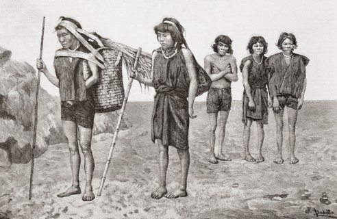 Peruvian Indian porters from the ancient provinces of Sumaco and Guema in the Quijos.