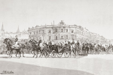 King Luis I of Portugal and his wife Maria Pia of Savoy.