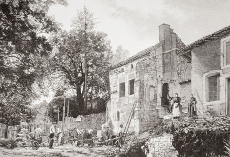 The chapel of Joan of Arc during its restoration.