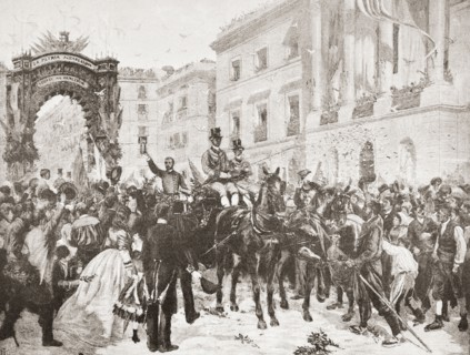 The entrance of General Prim into Barcelona.