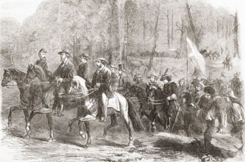 The flight of president Jefferson Davis and his ministers over the Georgia Ridge.