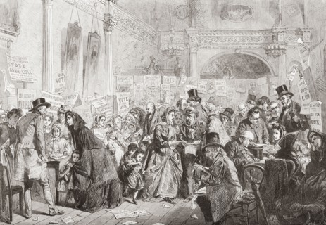 An infant orphan election at the London Tavern.