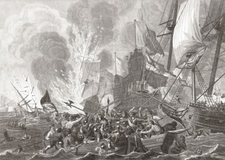 The naval Battle of Gibraltar.