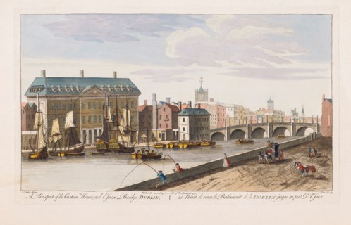 A Prospect of the Custom House and Essex Bridge.