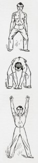 Leg, body and arm exercises.
