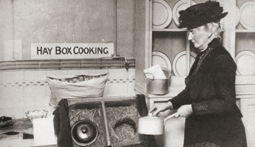 Economy in fuel led to the adoption of the hay box.