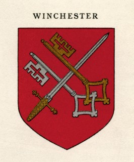 Coat of arms of the Diocese of Winchester.