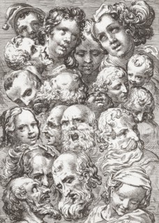 A study of 19 heads of men.