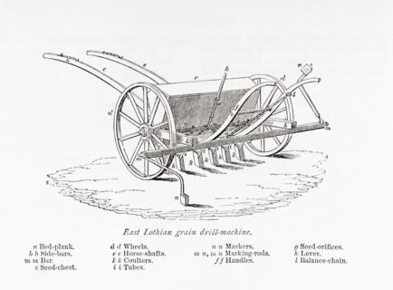 East Lothian grain drill machine.